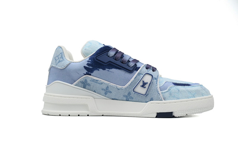 【EA0ET】渐变蓝色 路易威登 LV休闲板鞋 LOUIS VUITTON Trainer