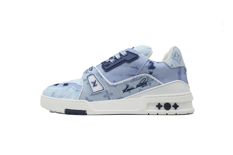 【EA0ET】渐变蓝色 路易威登 LV休闲板鞋 LOUIS VUITTON Trainer