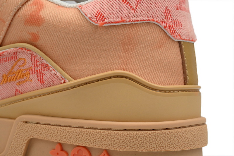【EA0ET】XS渲染橙布 路易威登 LV休闲板鞋 LOUIS VUITTON Trainer