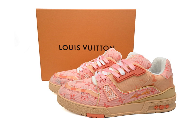 【EA0ET】XS渲染橙布 路易威登 LV休闲板鞋 LOUIS VUITTON Trainer