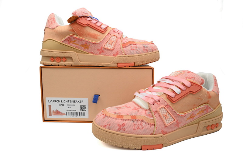 【EA0ET】XS渲染橙布 路易威登 LV休闲板鞋 LOUIS VUITTON Trainer
