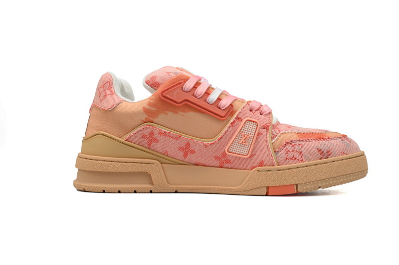 【EA0ET】XS渲染橙布 路易威登 LV休闲板鞋 LOUIS VUITTON Trainer
