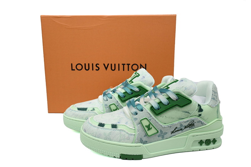 【EA0ET】XS渲染绿布 路易威登 LV休闲板鞋 LOUIS VUITTON Trainer