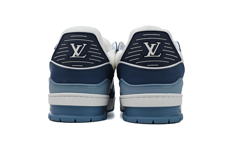 yupoo_290208_d2352100.jpg 【EA0ET】圆头系白蓝 LV板鞋 Louis Vuitton Trainer White Blue 小牛皮圆头系带 时尚板鞋