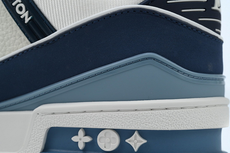 yupoo_290208_e92f5649.jpg 【EA0ET】圆头系白蓝 LV板鞋 Louis Vuitton Trainer White Blue 小牛皮圆头系带 时尚板鞋