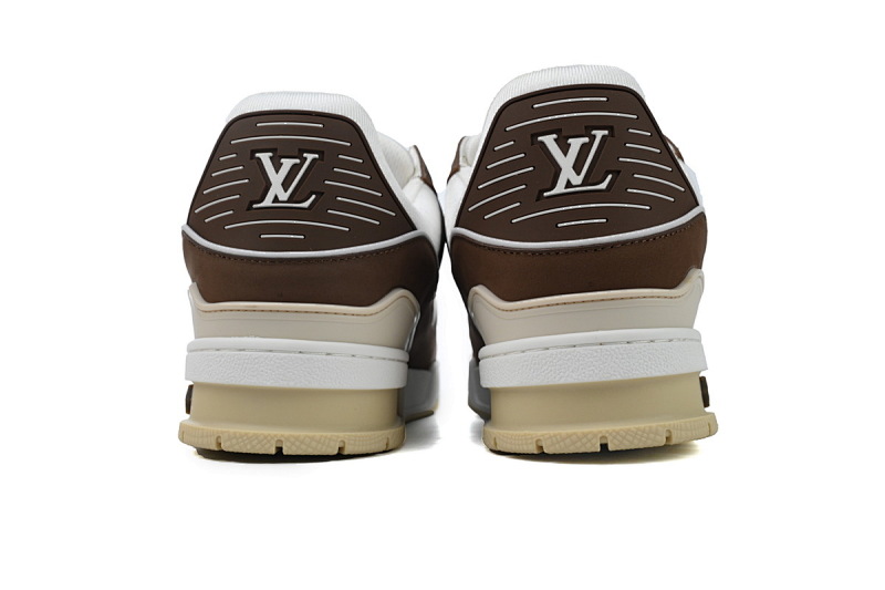 【EA0ET】圆头系摩卡 LV板鞋 Louis Vuitton Trainer Mocha 时尚板鞋