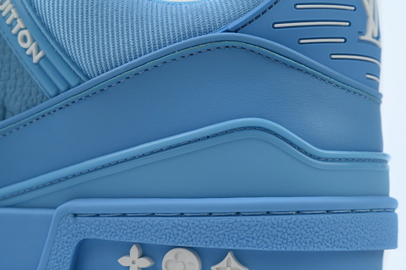 yupoo_290252_7d2ee2c9.jpg 【EA0ET】压花全蓝皮 LV板鞋 Louis Vuitton Trainer Blue 皮革低帮系带 时尚板鞋