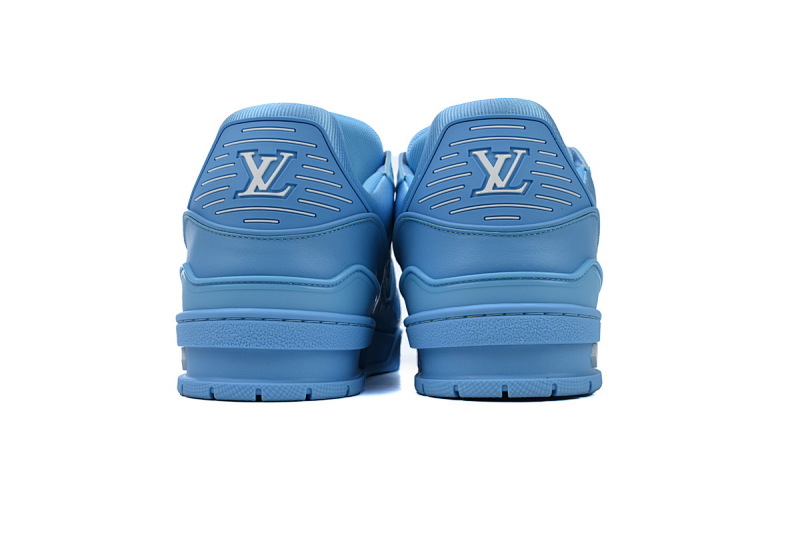 yupoo_290252_af6d007a.jpg 【EA0ET】压花全蓝皮 LV板鞋 Louis Vuitton Trainer Blue 皮革低帮系带 时尚板鞋