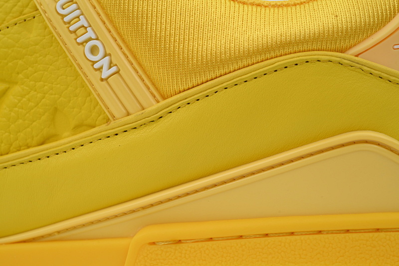 yupoo_290274_5ddc631b.jpg 【EA0ET】压花全黄皮 LV板鞋 Louis Vuitton Trainer Yellow 皮革低帮系带 时尚板鞋