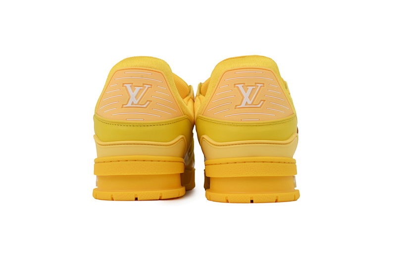 yupoo_290274_7a617632.jpg 【EA0ET】压花全黄皮 LV板鞋 Louis Vuitton Trainer Yellow 皮革低帮系带 时尚板鞋