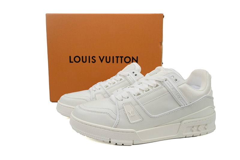 【EA0ET】全皮白面 LV板鞋 Louis Vuitton Trainer 牛皮简约百搭 时尚板鞋