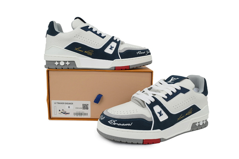 【EA0ET】54纽约限定 LV板鞋 Louis Vuitton Trainer 经典签名印花 时尚板鞋