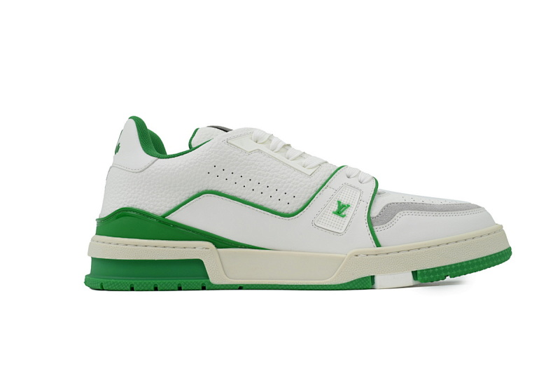 yupoo_290340_6ffe7a78.jpg 【EA0ET】54荔纹白绿 LV板鞋 Louis Vuitton Trainer White Green 牛皮皮革低帮系带 时尚板鞋