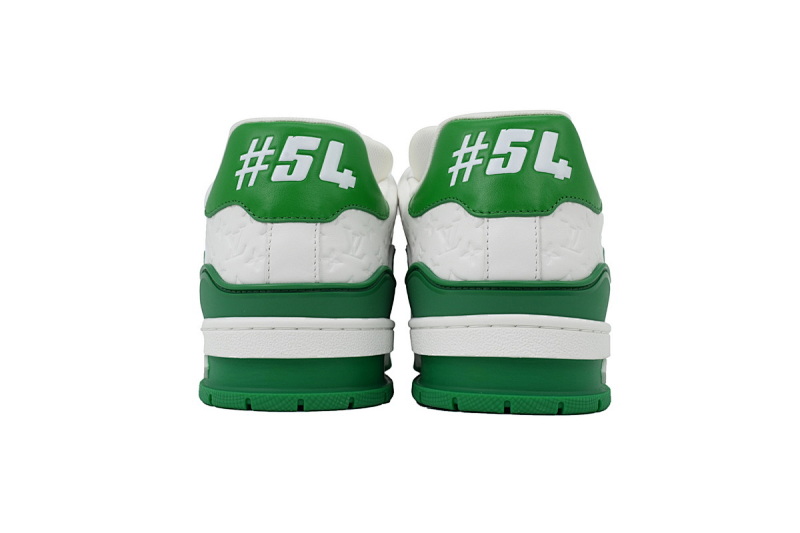 yupoo_290365_63076a91.jpg 【EA0ET】54压花白绿 LV板鞋 Louis Vuitton Trainer White Green 系带时尚板鞋
