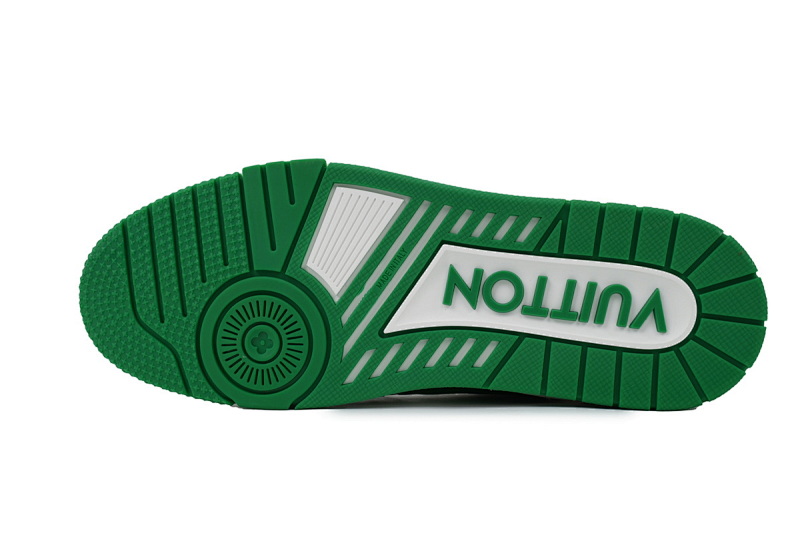 yupoo_290365_d1ed7311.jpg 【EA0ET】54压花白绿 LV板鞋 Louis Vuitton Trainer White Green 系带时尚板鞋