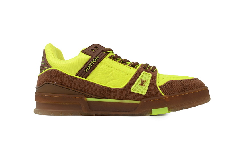 yupoo_290453_c795cd05.jpg 【EA0ET】压花黄褐色 LV板鞋 Louis Vuitton Trainer Yellow Brown小牛皮 时尚板鞋