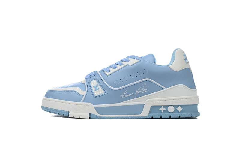 yupoo_290475_0355d49b.jpg 【EA0ET】54天空蓝 LV板鞋 Louis Vuitton Trainer Blue 系带 时尚板鞋