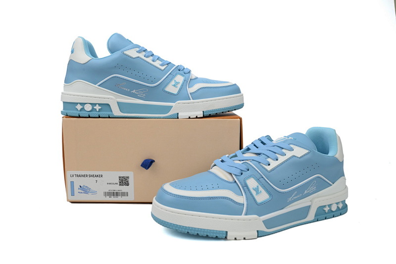 yupoo_290475_e0123ce9.jpg 【EA0ET】54天空蓝 LV板鞋 Louis Vuitton Trainer Blue 系带 时尚板鞋