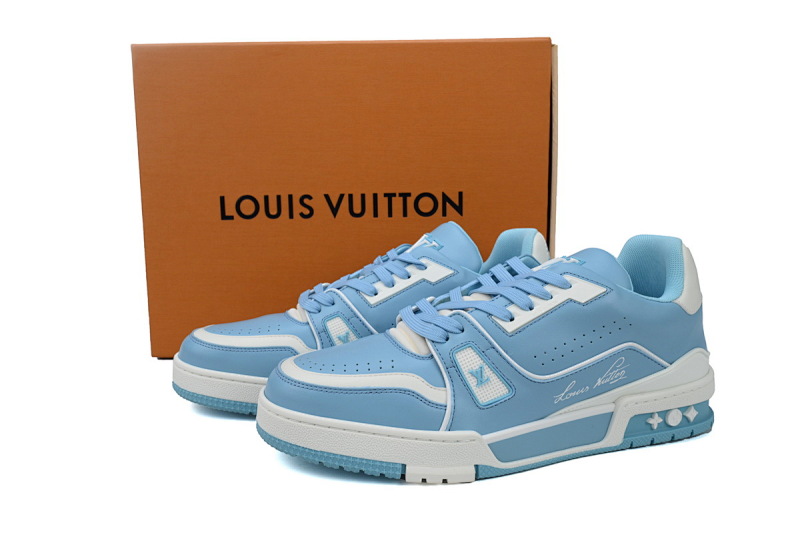 yupoo_290475_ed0664e4.jpg 【EA0ET】54天空蓝 LV板鞋 Louis Vuitton Trainer Blue 系带 时尚板鞋