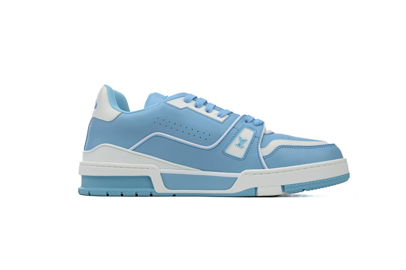 yupoo_290475_ee4376e9.jpg 【EA0ET】54天空蓝 LV板鞋 Louis Vuitton Trainer Blue 系带 时尚板鞋