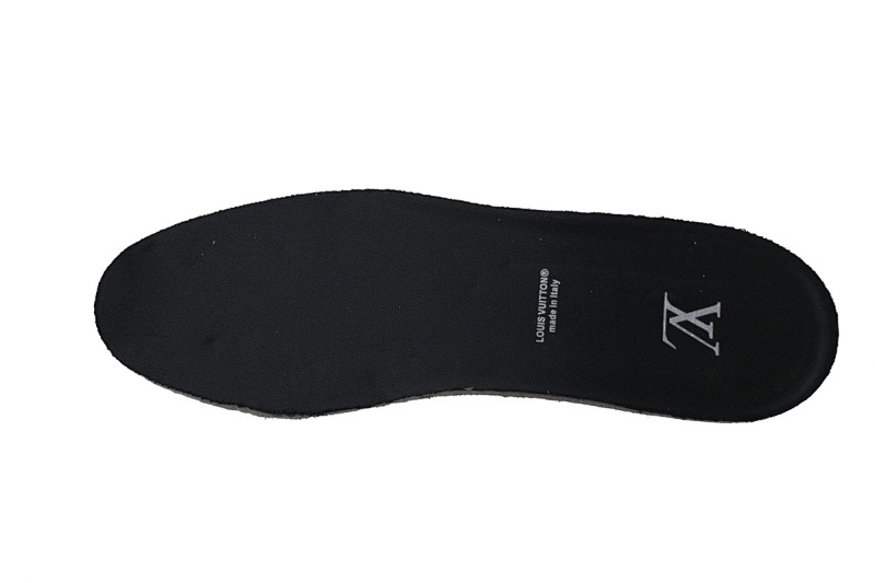 【EA0ET】黑色牛仔破洞 LV板鞋 Louis Vuitton Trainer Black 圆头系带 低帮时尚板鞋