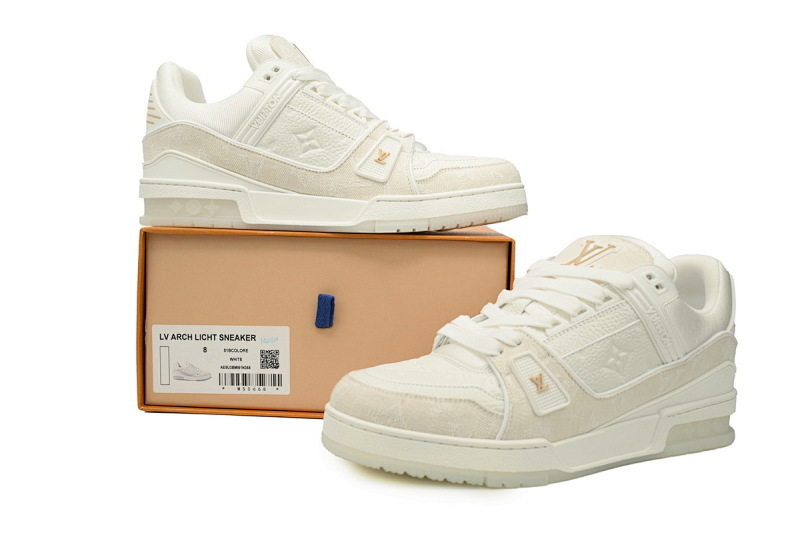 yupoo_290664_e4f6a9e1.jpg 【EA0ET】杏色牛仔压花 LV板鞋 Louis Vuitton Trainer Apricot 时尚板鞋