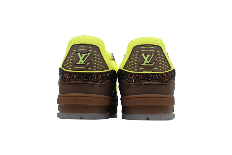 【EA0ET】棕绿钻 路易威登 LV钻面休闲板鞋 LOUIS VUITTON Trainer