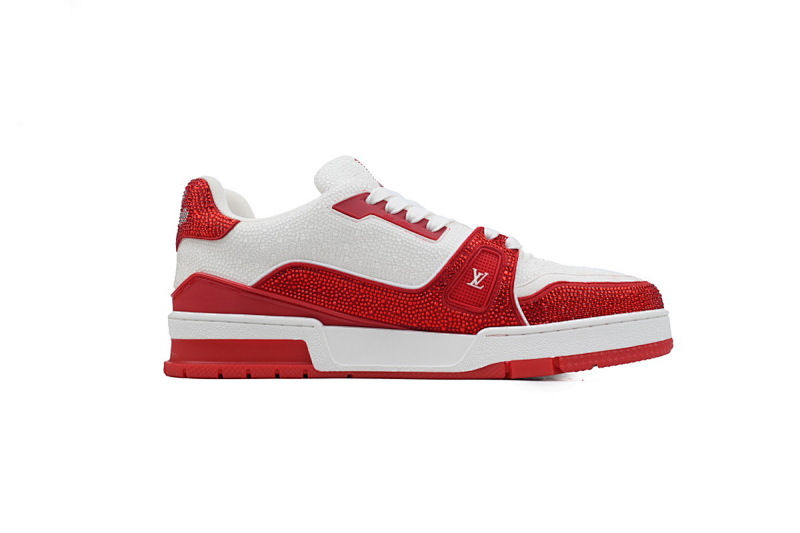【EA0ET】红尾钻 路易威登 LV钻面休闲板鞋 LOUIS VUITTON Trainer