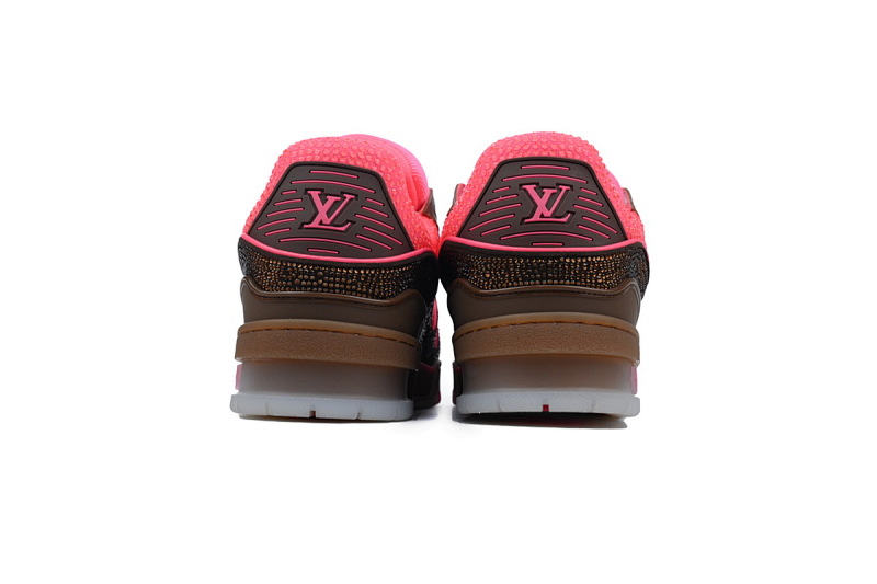 【EA0ET】粉棕钻 路易威登 LV钻面休闲板鞋 LOUIS VUITTON Trainer