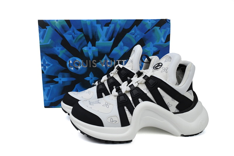 【DA7ET】16花纹黑白 LV路易威登 拱桥款老爹鞋 Louis Vuitton Archlight Sneakers