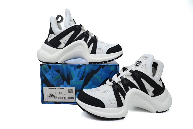 【DA7ET】16花纹黑白 LV路易威登 拱桥款老爹鞋 Louis Vuitton Archlight Sneakers