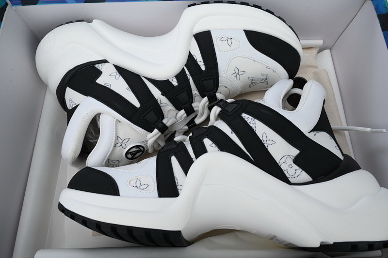 【DA7ET】16花纹黑白 LV路易威登 拱桥款老爹鞋 Louis Vuitton Archlight Sneakers