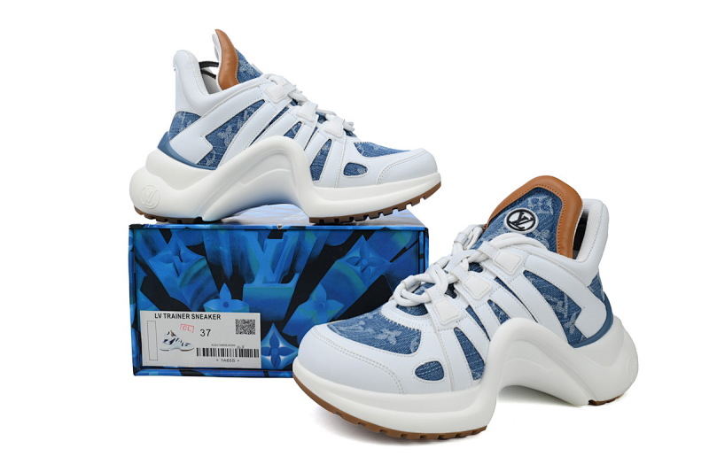 【DA7ET】05白蓝牛仔 LV路易威登 拱桥款老爹鞋 Louis Vuitton Archlight Sneakers