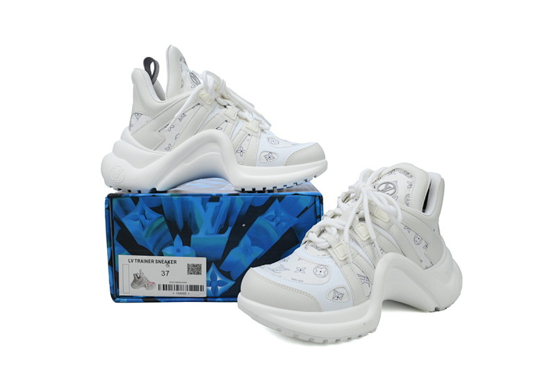 【DA7ET】01印花全白 LV路易威登 拱桥款老爹鞋 Louis Vuitton Archlight Sneakers