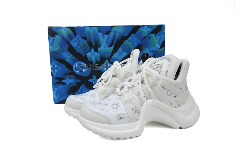 【DA7ET】01印花全白 LV路易威登 拱桥款老爹鞋 Louis Vuitton Archlight Sneakers