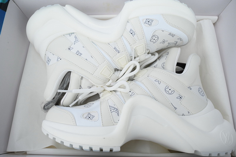 【DA7ET】01印花全白 LV路易威登 拱桥款老爹鞋 Louis Vuitton Archlight Sneakers