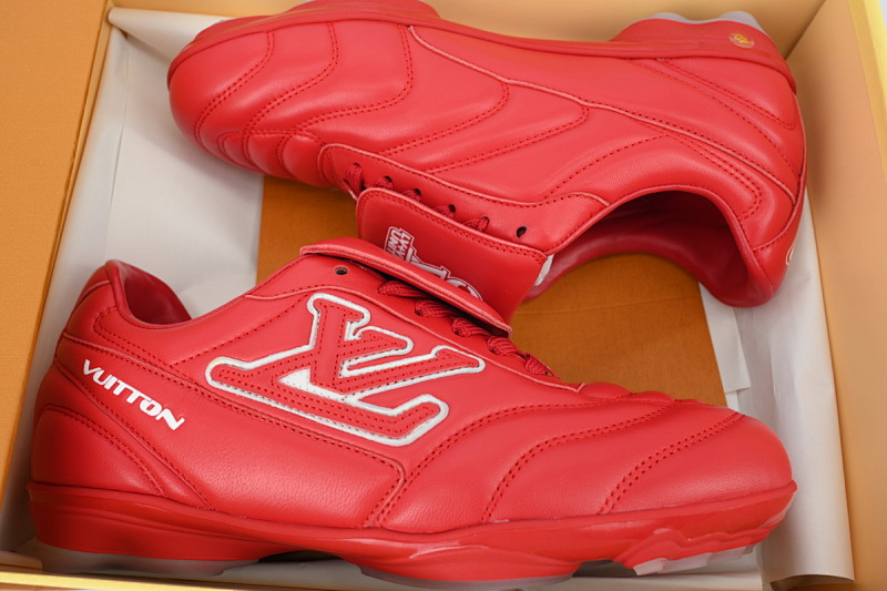 【DA5AP】红色 路易威登 足球鞋 Louis Vuitton Soccer Red