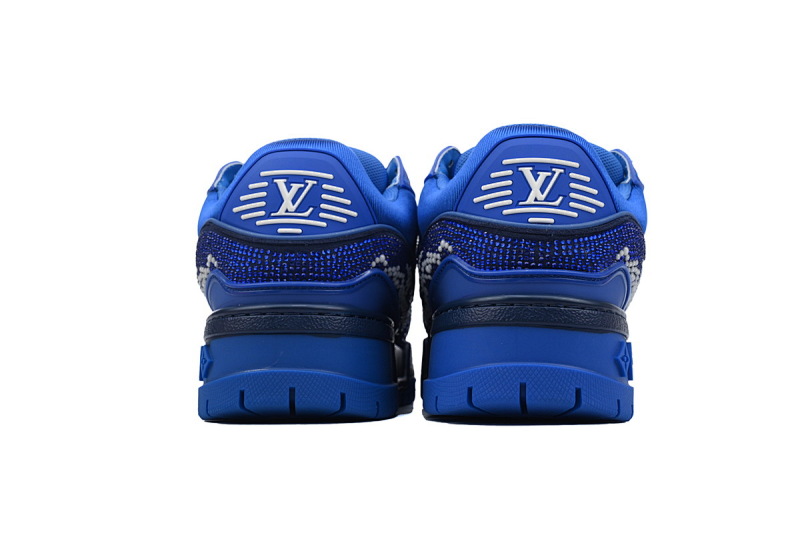 【EA0ET】深蓝钻面 路易威登 LV钻面小胖丁休闲板鞋 LOUIS VUITTON Trainer
