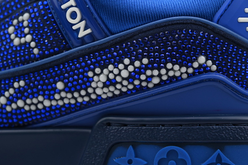【EA0ET】深蓝钻面 路易威登 LV钻面小胖丁休闲板鞋 LOUIS VUITTON Trainer