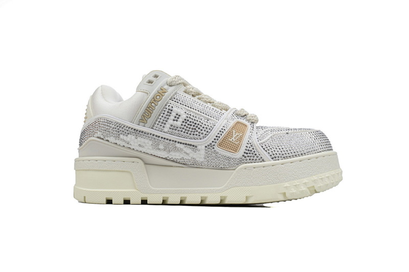 yupoo_291546_71dbe3db.jpg 【EA0ET】白卡其钻面 路易威登 LV钻面小胖丁休闲板鞋 LOUIS VUITTON Trainer