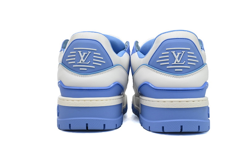 【EA0ET】胖丁新白蓝 路易威登小胖丁休闲板鞋 Louis Vuitton White Blue