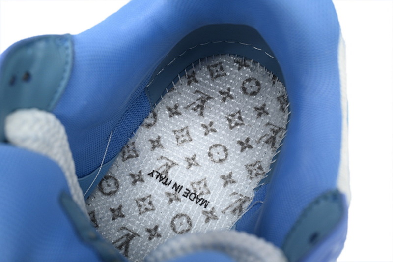 【EA0ET】胖丁新白蓝 路易威登小胖丁休闲板鞋 Louis Vuitton White Blue