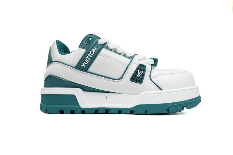 【EA0ET】胖丁新白绿 路易威登小胖丁休闲板鞋  Louis Vuitton White Green