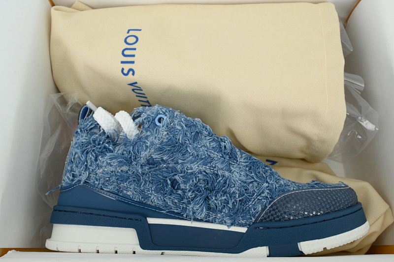 【EA0ET】SK8梅花钻蓝色 LV休闲板鞋 LOUIS VUITTON Plum Blossom Diamond Blue