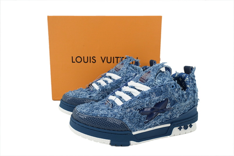 【EA0ET】SK8梅花钻蓝色 LV休闲板鞋 LOUIS VUITTON Plum Blossom Diamond Blue