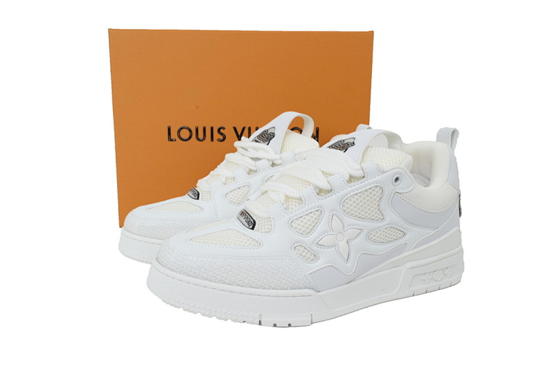 【EA0ET】SK8全白 路易威登 LV休闲板鞋 LOUIS VUITTON All White