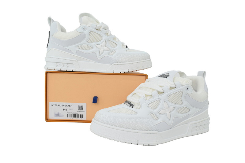 【EA0ET】SK8全白 路易威登 LV休闲板鞋 LOUIS VUITTON All White