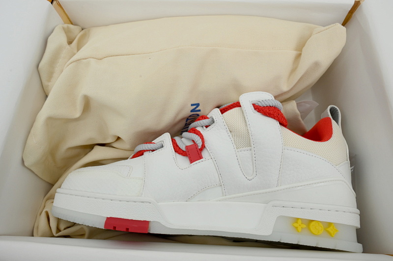 【EA0ET】SK8白红花朵 路易威登 LV休闲板鞋 LOUIS VUITTON White And Red Flowers