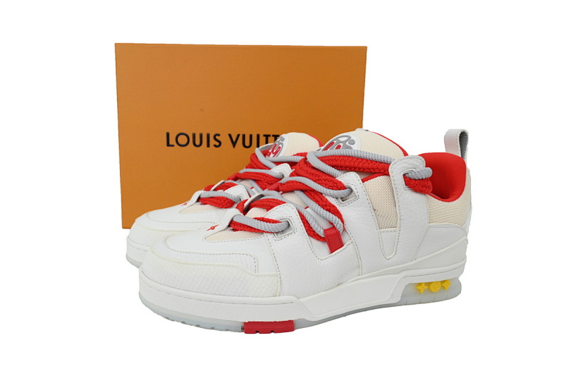 【EA0ET】SK8白红花朵 路易威登 LV休闲板鞋 LOUIS VUITTON White And Red Flowers