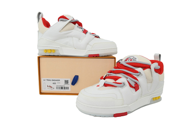 【EA0ET】SK8白红花朵 路易威登 LV休闲板鞋 LOUIS VUITTON White And Red Flowers